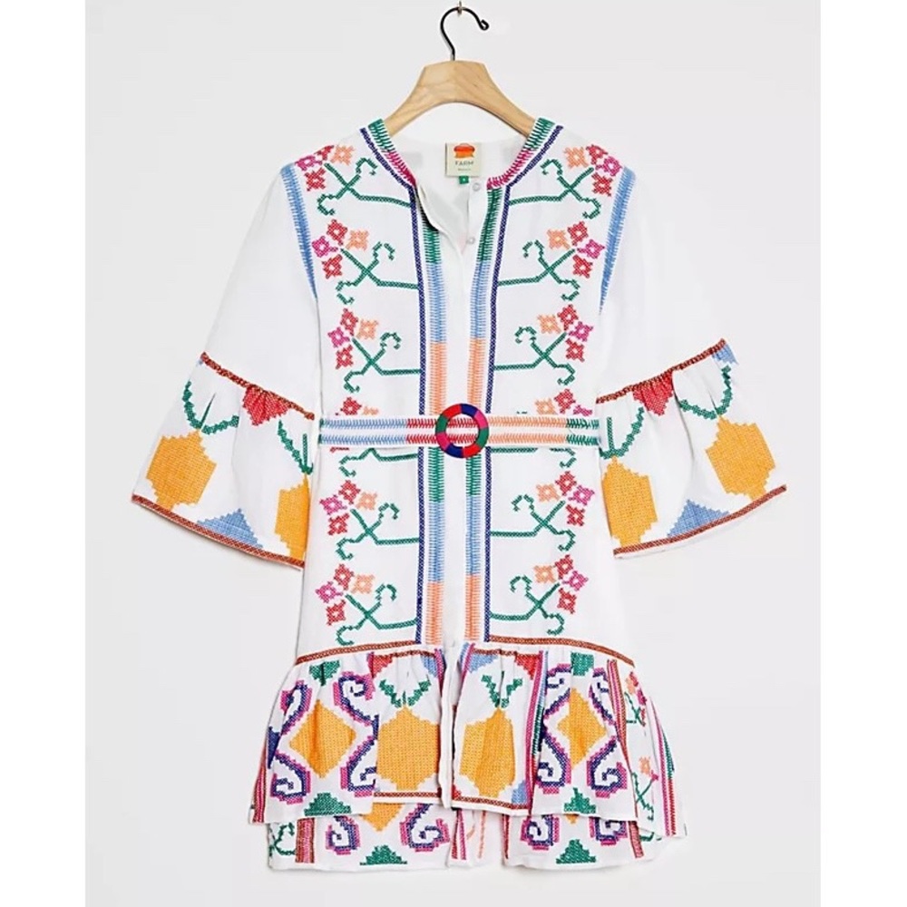 NWT FARM RIO Jimena Embroidered Mini Dress - Picture 3 of 9